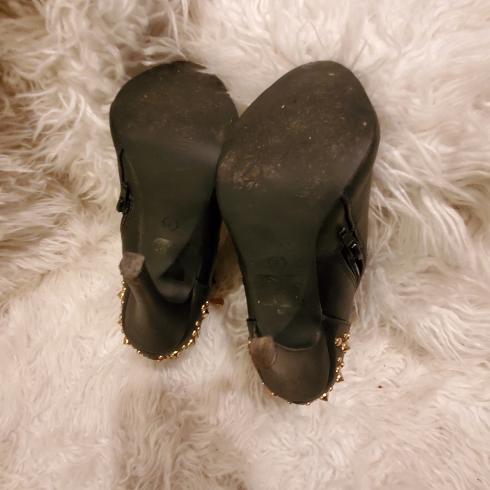 Womens ankle open toe booties - Picture 4 of 5